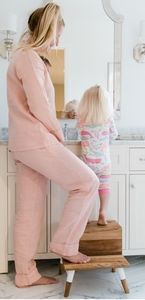 Serena & Lily Linen Pajama Pants Rose Pink Peach Medium